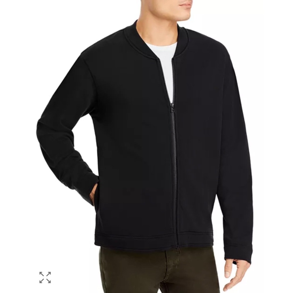 NN07 Jake 3222‎ Zip Bomber Jacket Black Full Zip Sweatshirt Large